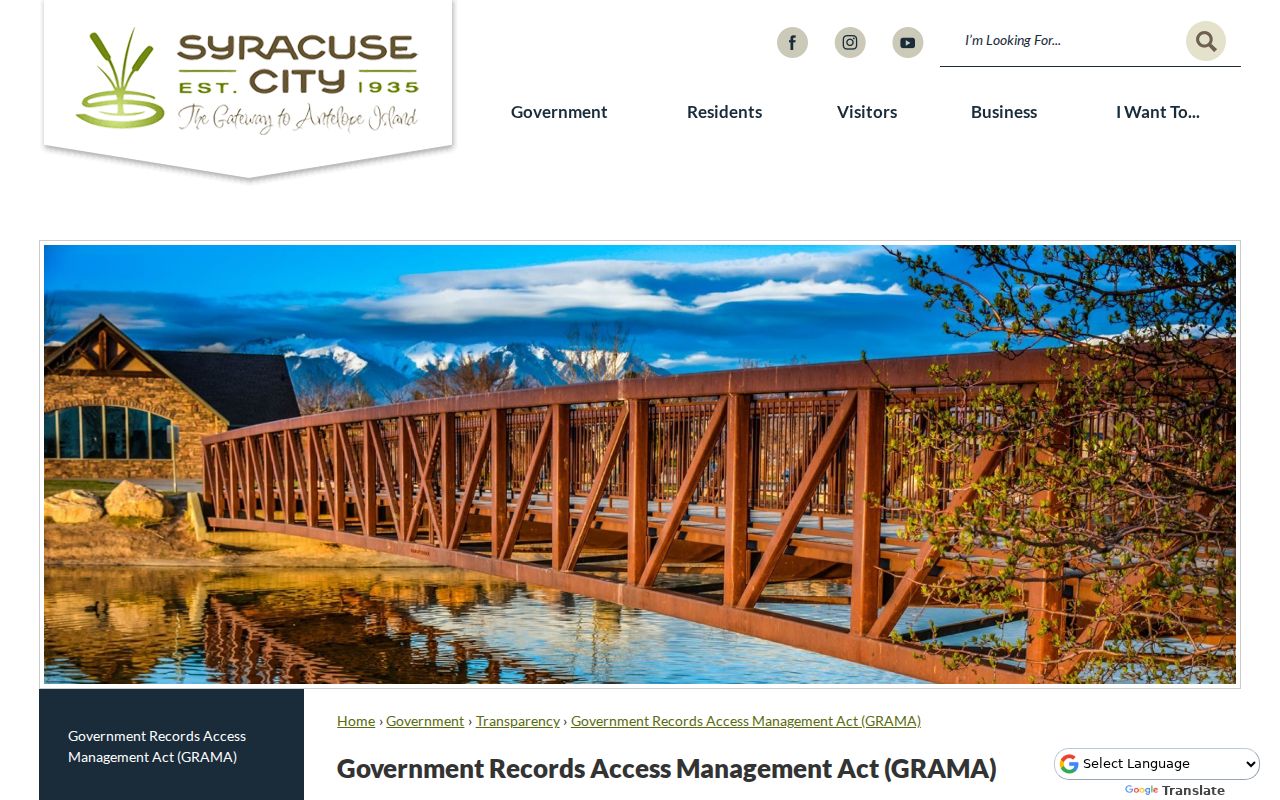 Syracuse people search city GRAMA records request page