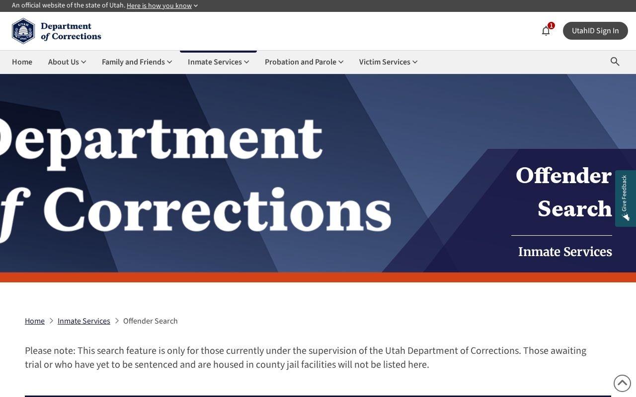 Syracuse public records and Utah correctional offender search screen
