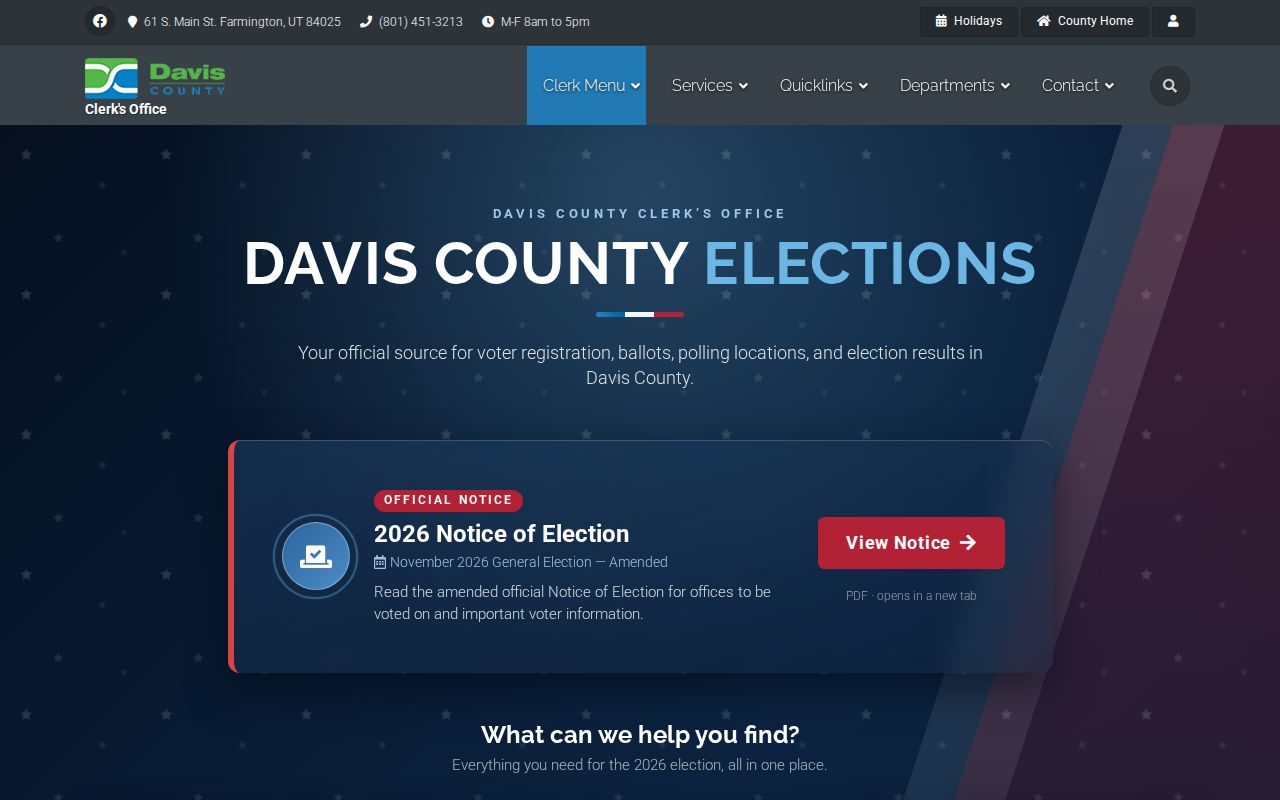 Syracuse voter registration help from Davis County Elections